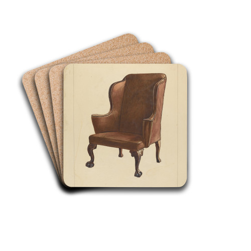 Wing Chair by Rolland Livingstone Drink Coasters - set of 4