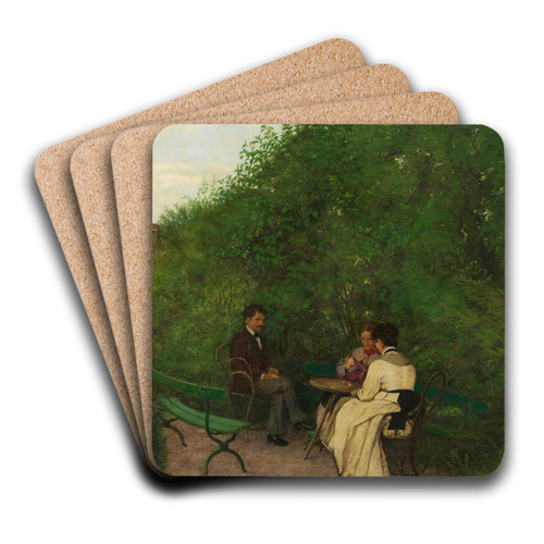 Im Garten by Hans Thoma Art Drink Coaster set