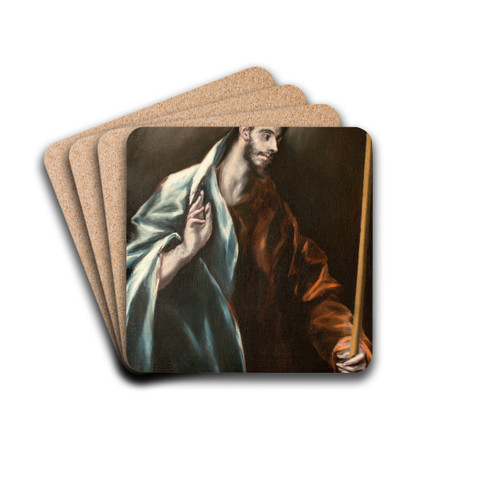Apostle St Thomas by El Greco (Domenikos Theotokopoulos) Drink Coasters - set of 4