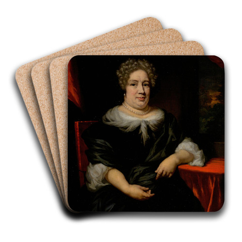 Portrait of a lady by Nicolaes Maes Art Drink Coaster set