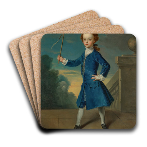 Portrait of a boy by Philippe Mercier Art Drink Coaster set