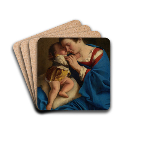 The Madonna and Child by Orazio Gentileschi Drink Coasters - set of 4