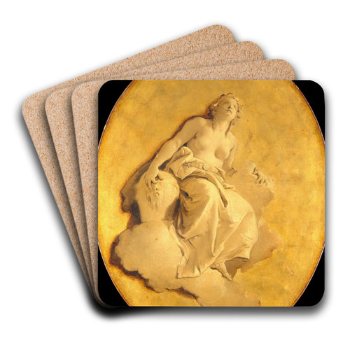 A Female Allegorical Figure by Giovanni Battista Tiepolo Art Drink Coaster set