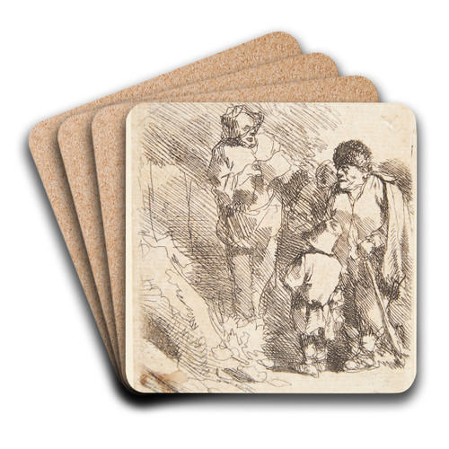 En sanger by Cornelis Pietersz. Bega Art Drink Coaster set