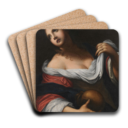 The Mary Magdalene by Circle of Simone Pignoni Art Drink Coaster set The Mary Magdalene by Circle of Simone Pignoni Art Drink Coaster set