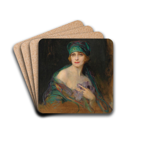 Portrait Of Princess Ruspoli, Duchess De Gramont by Philip Alexius de Lszl Drink Coasters - set of 4
