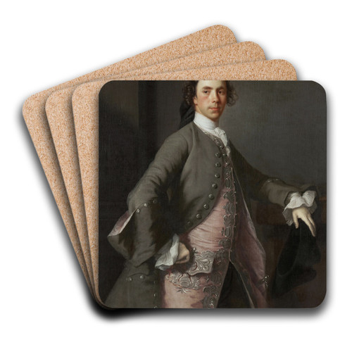 Portrait Of John Campbell by Allan Ramsay Art Drink Coaster set Portrait Of John Campbell by Allan Ramsay Art Drink Coaster set