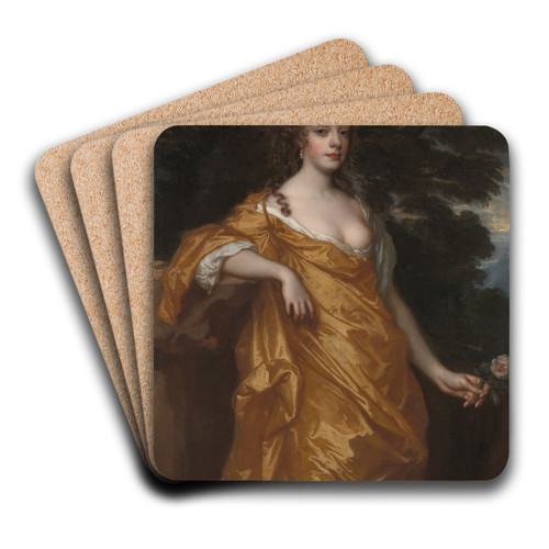 Diana Kirke, later Countess of Oxford by Sir Peter Lely Art Drink Coaster set