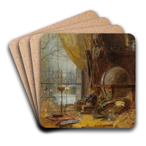 Atelieransicht by Carl Moll Art Drink Coaster set