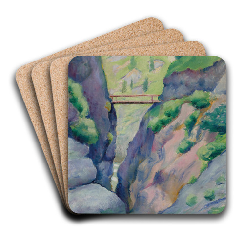 Schlucht in Tegernsee by August Macke Art Drink Coaster set