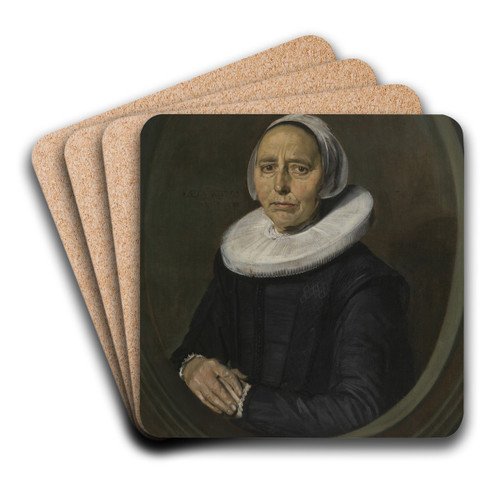 Portrait of a Woman by Frans Hals Art Drink Coaster set