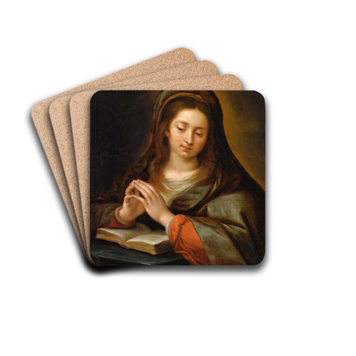 Madonna In Preghiera by Giuseppe Nuvolone Drink Coasters - set of 4