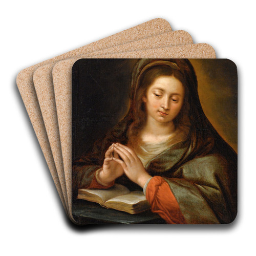 Madonna In Preghiera by Giuseppe Nuvolone Art Drink Coaster set