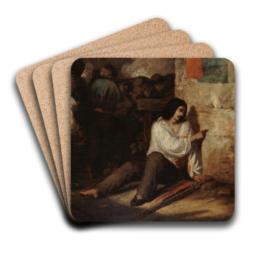 pisode de la rvolution de 1848 by Antoine Johannot Art Drink Coaster set pisode de la rvolution de 1848 by Antoine Johannot Art Drink Coaster set
