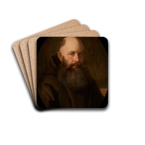 Portrait of Capuchin Beniamin Szymaski by Jzef Simmler Drink Coasters - set of 4 Portrait of Capuchin Beniamin Szymaski by Jzef Simmler Drink Coasters - set of 4