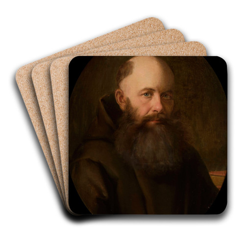 Portrait of Capuchin Beniamin Szymaski by Jzef Simmler Art Drink Coaster set Portrait of Capuchin Beniamin Szymaski by Jzef Simmler Art Drink Coaster set