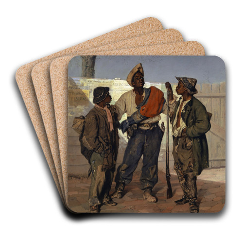 The Volunteer's Return by Frank Buchser Art Drink Coaster set