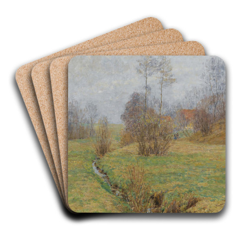 A Path In The Dunes, Morning Sun by Paul Baum Art Drink Coaster set