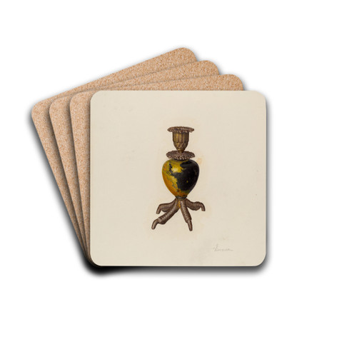 Candlestick by Selma Sandler Drink Coasters - set of 4
