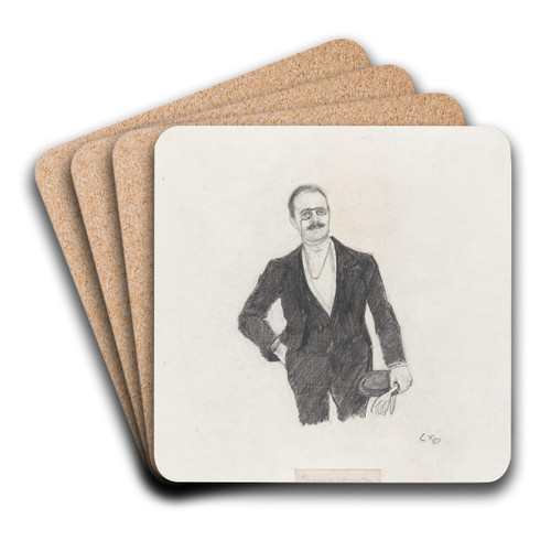 Gerhard Munthe by Christian Krohg Art Drink Coaster set