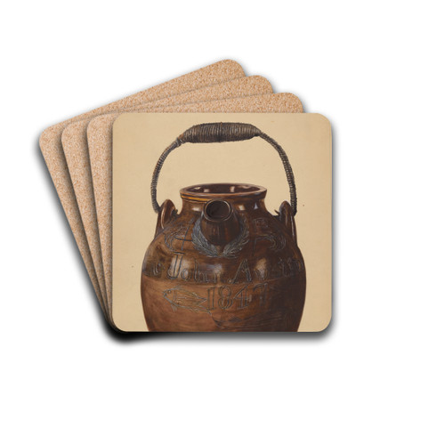 Jug for Batter by Yolande Delasser Drink Coasters - set of 4 Jug for Batter by Yolande Delasser Drink Coasters - set of 4
