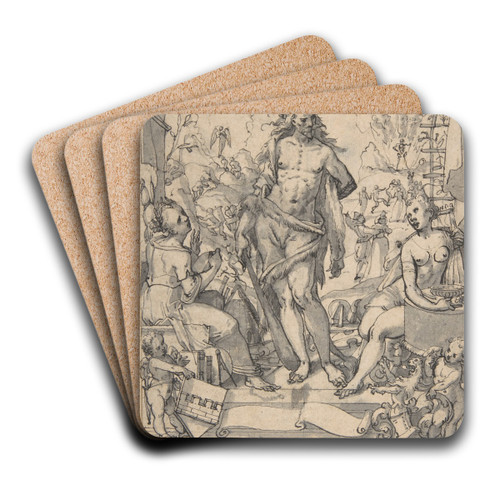 Study for a Stained Glass Window by Christoph Murer Art Drink Coaster set