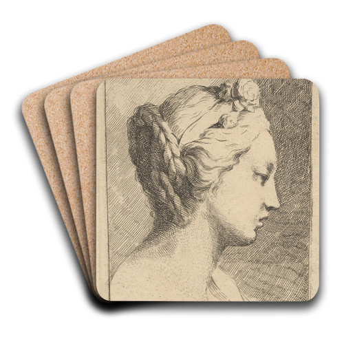Bust of a Woman by Angelica Kauffmann Art Drink Coaster set