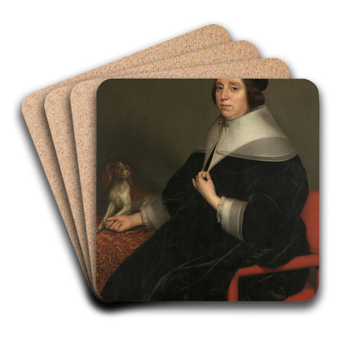 Portrait of a Woman by Gerard van Honthorst Art Drink Coaster set