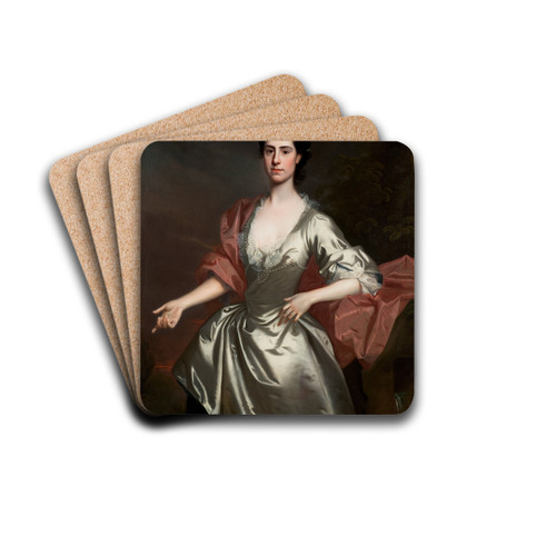 Portrait Of Lady Susanna Campbell, Ne Bernard (D. 1751) by Allan Ramsay Drink Coasters - set of 4
