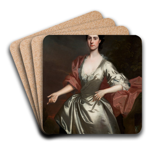 Portrait Of Lady Susanna Campbell, Ne Bernard (D. 1751) by Allan Ramsay Art Drink Coaster set