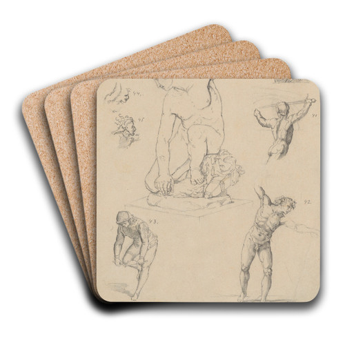 Copies of Raphael's compositions by Stanisaw Wyspiaski Art Drink Coaster set