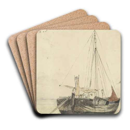 Visserspink te Katwijk by Gerhard Munthe Art Drink Coaster set