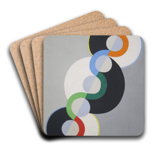 Endless_Rhythm by Robert Delaunay Art Drink Coaster set