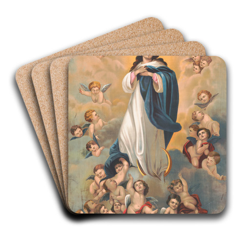 The Assumption by Krebs Litho. Art Drink Coaster set