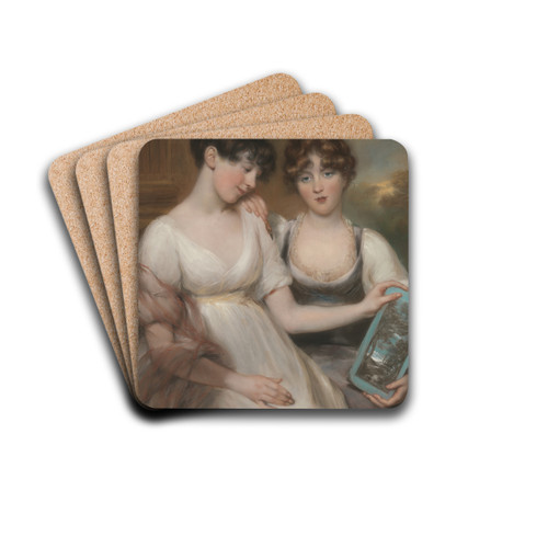 Portrait of Anne and Maria Russell by John Russell Drink Coasters - set of 4