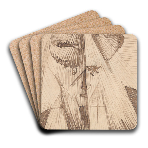Head Against the Light (The Artist's Sister) by Umberto Boccioni Art Drink Coaster set Head Against the Light (The Artist's Sister) by Umberto Boccioni Art Drink Coaster set