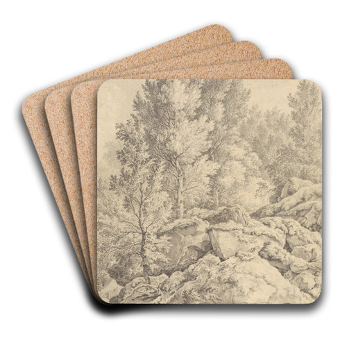 View of the Valley of Trippstadt in the Pfalz by Ferdinand Kobell Art Drink Coaster set