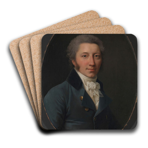 Portrait of a man by Jens Juel Art Drink Coaster set Portrait of a man by Jens Juel Art Drink Coaster set