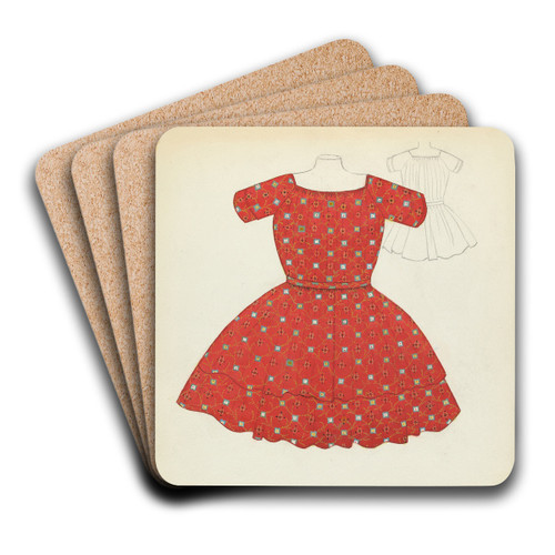 Child's Dress by Esther Hansen Art Drink Coaster set