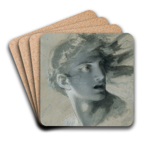Head of Vengeance by Pierre-Paul Prud'hon Art Drink Coaster set Head of Vengeance by Pierre-Paul Prud'hon Art Drink Coaster set