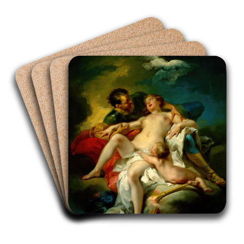 Mars and Venus by Charles-Andr van Loo Art Drink Coaster set