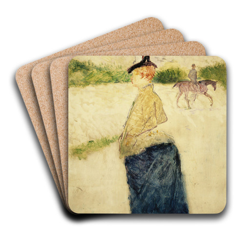 milie by Henri de Toulouse-Lautrec Art Drink Coaster set