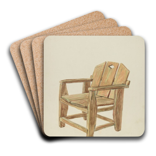 Chair by Majel G. Claflin Art Drink Coaster set