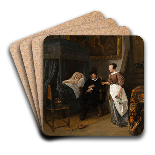 The Doctor's Visit by Jan Steen Art Drink Coaster set