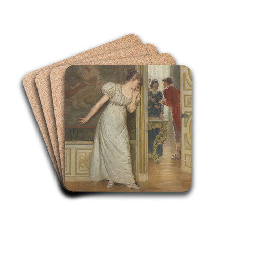 Courting by Andor Dudits Drink Coasters - set of 4