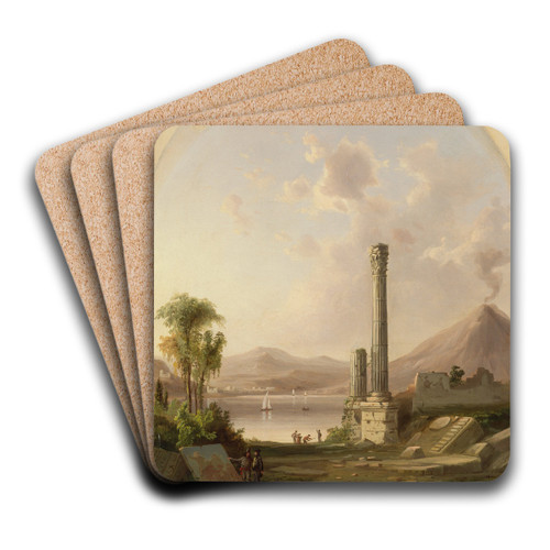 Pompeii by Robert S. Duncanson Art Drink Coaster set Pompeii by Robert S. Duncanson Art Drink Coaster set