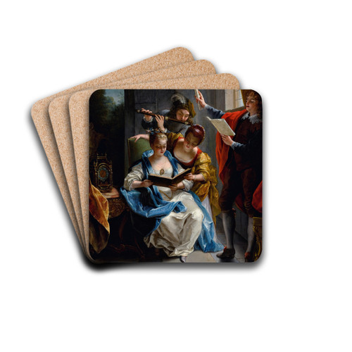 A quartet in concert by Jean Raoux Drink Coasters - set of 4