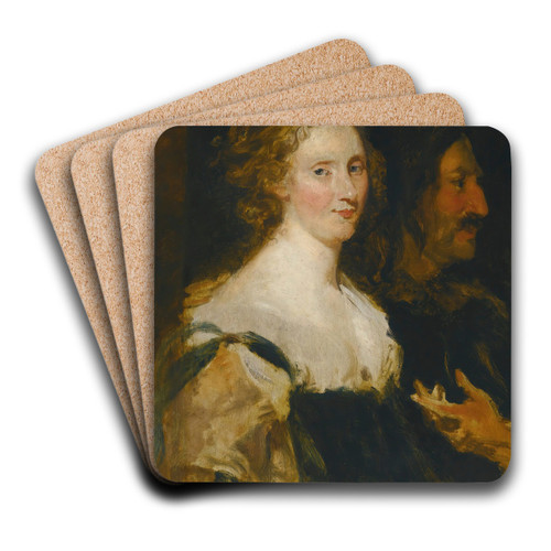 Double portrait of a man and woman by Jan Boeckhorst Art Drink Coaster set