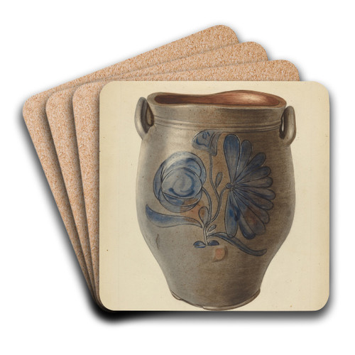 Crock by John Fisk Art Drink Coaster set