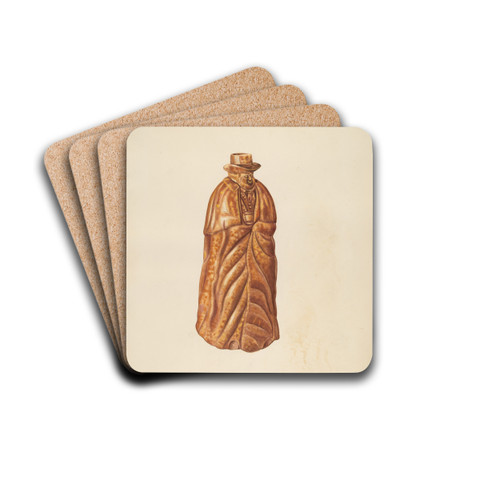 Wine Bottle by Al Curry Drink Coasters - set of 4